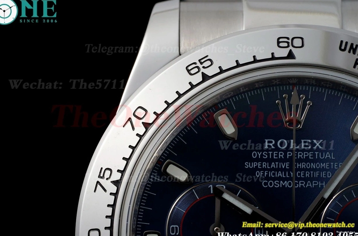 EWF Daytona Bule SS Dial A7750 904 Dark 116509 SS 0108